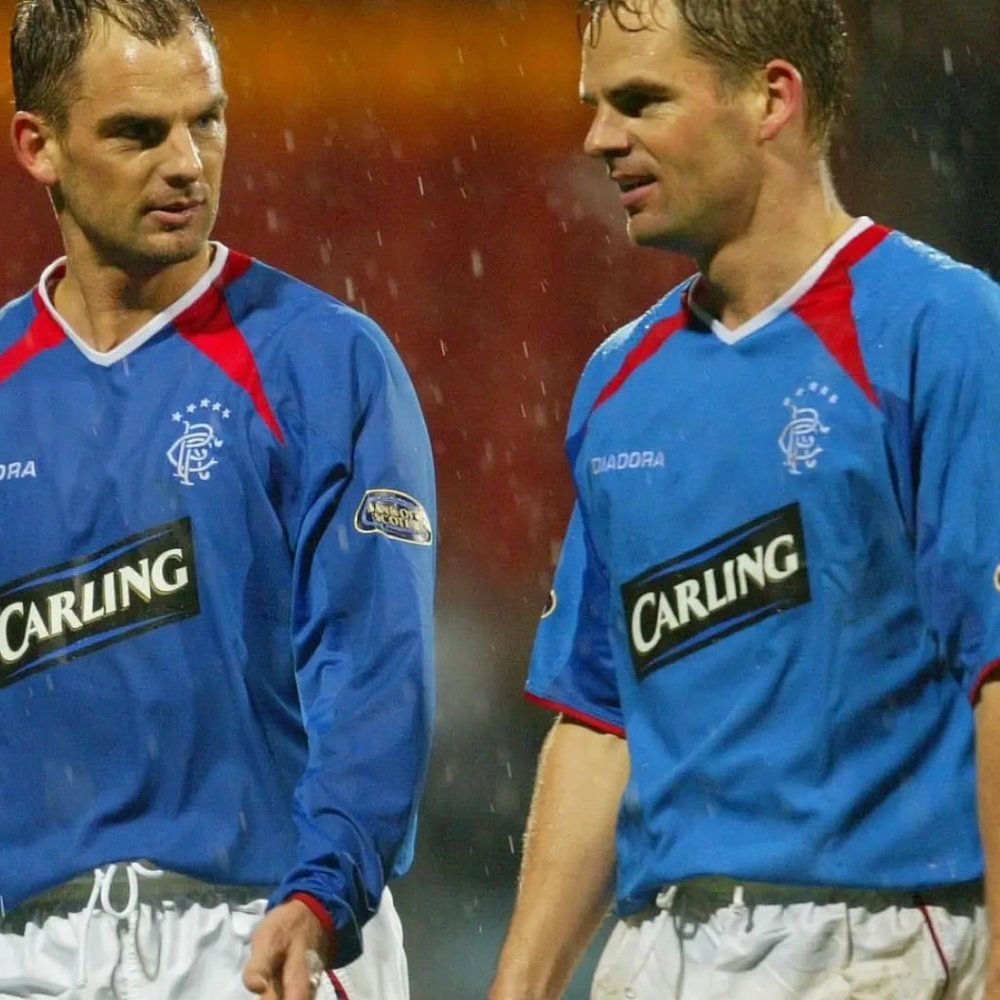 new Glasgow Rangers 2003-05 home shirt Diadora XL soccer jersey Carling Scotland
